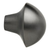 Sleek, brushed black metal cabinet knob with a smooth, rounded shape and minimalistic design.