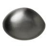 Brushed metallic gray egg-shaped decor with a smooth finish and subtle sheen. Perfect for modern home accents.