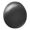 Sleek black oval shape with a smooth, matte finish, ideal for modern decor.