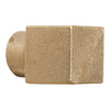 Textured beige cube with a smooth circular base, showcasing a minimalist design and earthy color palette.