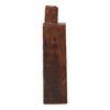 Rustic brown ceramic vase with a smooth, textured finish. Unique vertical design adds modern elegance to any decor.