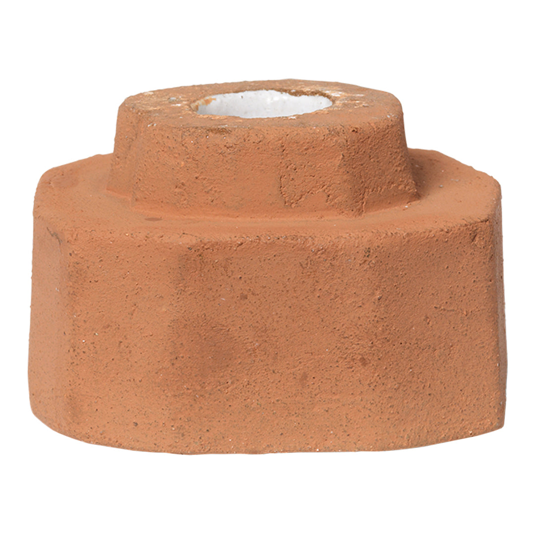Terracotta plant pot with a smooth, rustic finish and a natural earthy color, featuring a simple, rounded design.