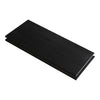 Sleek black wood panel with a smooth finish, featuring a minimalist design and no visible patterns.