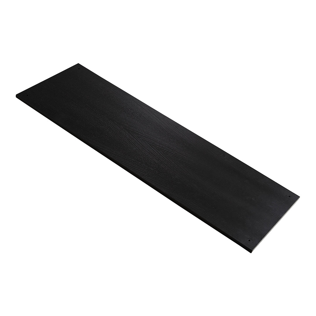 Sleek black mat with a smooth, solid texture, ideal for modern decor and utility.