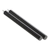 "Set of two sleek black metal rods with a smooth finish, perfect for minimalist design."