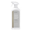 White spray bottle with gray label featuring a neutral beige background. Clean, minimalist design.