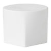 Matte white hexagonal stool with a smooth, unblemished surface, perfect for modern decor.