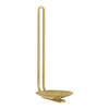 Sleek gold metal spoon rest with a modern design and smooth surface, perfect for stylish kitchen decor.