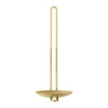 Matte gold candle holder with a sleek, minimalistic design and smooth, curved base for elegant decor.