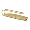 Brushed gold serving tray with a sleek design and minimalist silhouette. Ideal for modern decor.
