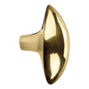 Sleek gold cabinet knob with a polished, reflective surface and smooth, modern shape. Perfect for contemporary decor.