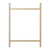 Beige metal frame with a sleek, minimalist design, perfect for modern decor. No patterns present.