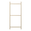 Beige wooden ladder shelf with clean lines and minimalistic design, perfect for modern decor.