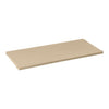 Beige wooden shelf with a smooth, flat surface, perfect for versatile home decor applications.