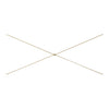 "Golden metal cross design with sleek lines, perfect for modern decor accents."