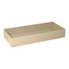 Beige rectangular storage tray with a smooth, solid surface and no patterns. Ideal for organized spaces.