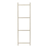 Minimalist beige ladder shelf with a smooth finish and sleek vertical lines, perfect for stylish storage.
