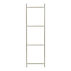 Slim, four-tier ladder shelf in soft beige with minimalist design and clean, straight lines. Ideal for modern decor.