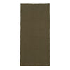 Olive green textured blanket with a checkered pattern, perfect for adding warmth and style to any room.
