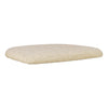 Beige cushion with a soft, textured surface, perfect for adding warmth to any space.