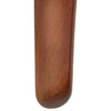 Solid brown wood surface with a smooth, polished finish, featuring subtle grain patterns and varying warm hues.
