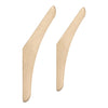 Natural light wood shoehorn set with smooth, curved edges and a minimalist design. Ideal for stylish footwear care.