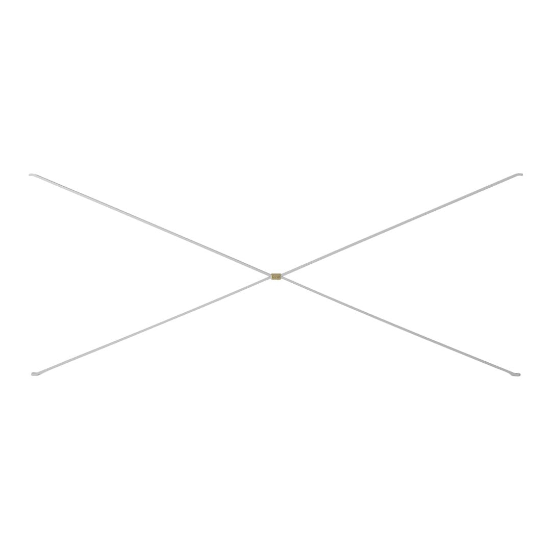White cross-pattern with gold accent, perfect for adding a modern touch to various decor styles.