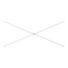 White cross-pattern with gold accent, perfect for adding a modern touch to various decor styles.