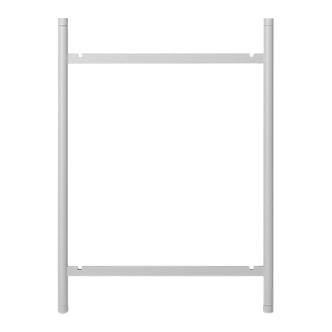 White metal frame with clean lines and simple design, perfect for a minimalistic look.