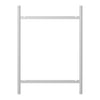 White metal frame with clean lines and simple design, perfect for a minimalistic look.