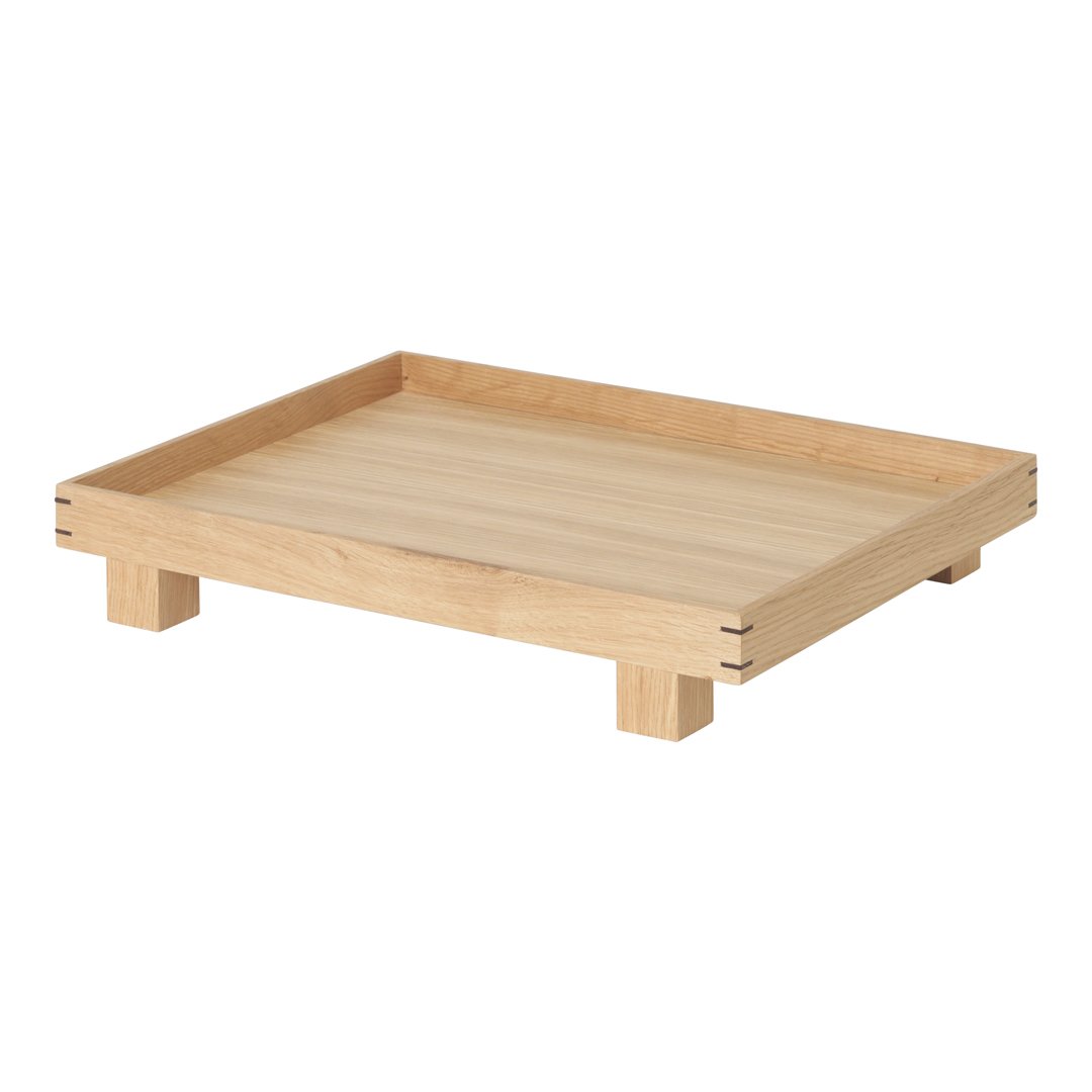 Light natural wooden tray with a smooth surface and simple rectangular design. Ideal for home decor or organization.