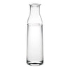 Clear glass water carafe with a sleek, modern design and smooth cylindrical shape. Ideal for any table setting.