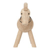 Natural wood horse figurine with a smooth finish and simple, minimalist design. Perfect for decor accents.