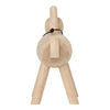 Natural wood toy in light beige with smooth contours and minimalistic design. Perfect for modern decor.