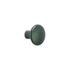 Sleek round knob in deep forest green with a smooth, glossy finish. Perfect for modern decor.