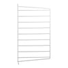 White wire hanging shelf with horizontal bars and a sleek, modern design, perfect for organization.