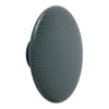 Grey oval wall decor with a textured, wood-like pattern for a modern aesthetic. Perfect for minimalist spaces.