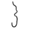 Black wavy hook with a smooth finish and sleek design, perfect for versatile hanging solutions.