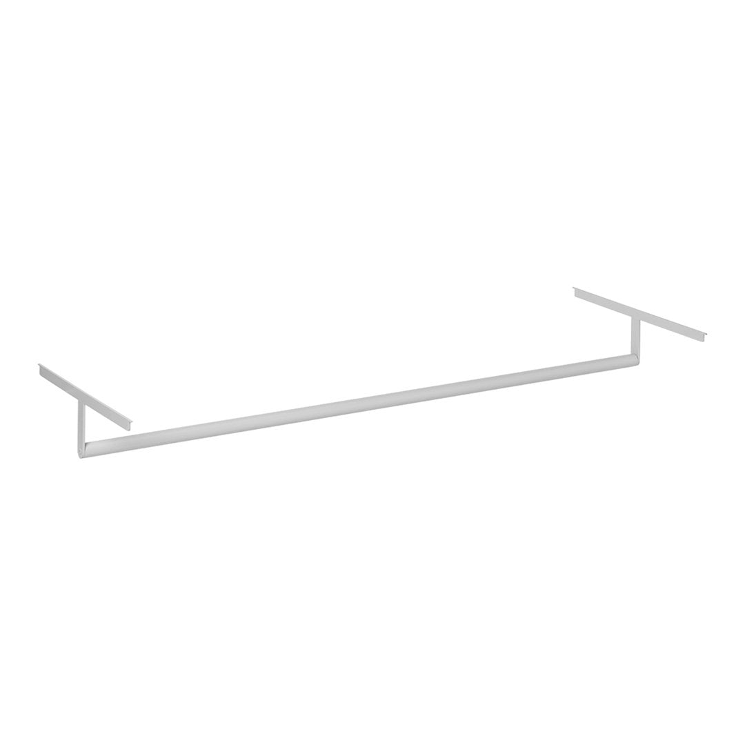 Sleek white shelf bracket with a minimalistic design, perfect for modern home decor.